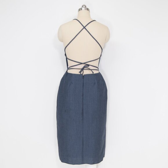 Marc Jacobs Vintage Wool & Mohair Strappy Midi Dress - Picture 2 of 5